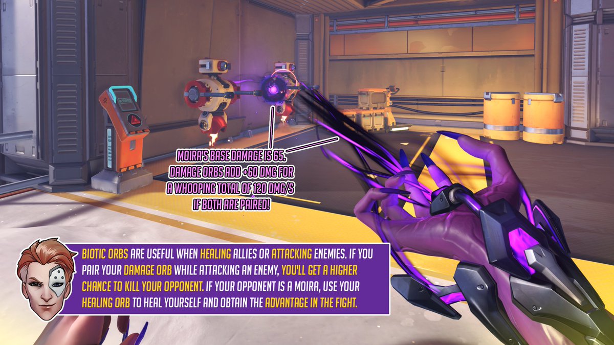 MsODeorain's tweet photo. Here's some Moira basic tips for new #Overwatch players! https://t.co/Xgv1Xxy0Xp