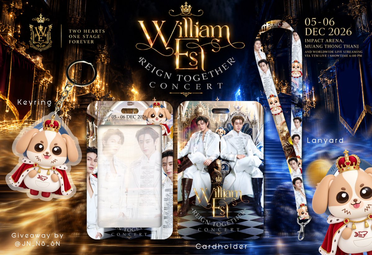 JN_NS_SN's tweet photo. Giveaway ✨👀💗
#WilliamEstConcert
"WILLIAM EST REIGN TOGETHER"

5-6 DECEMBER 2026
Impact Arena, Muang Thong Thani

#WilliamEst https://t.co/H1z4TFPWC9