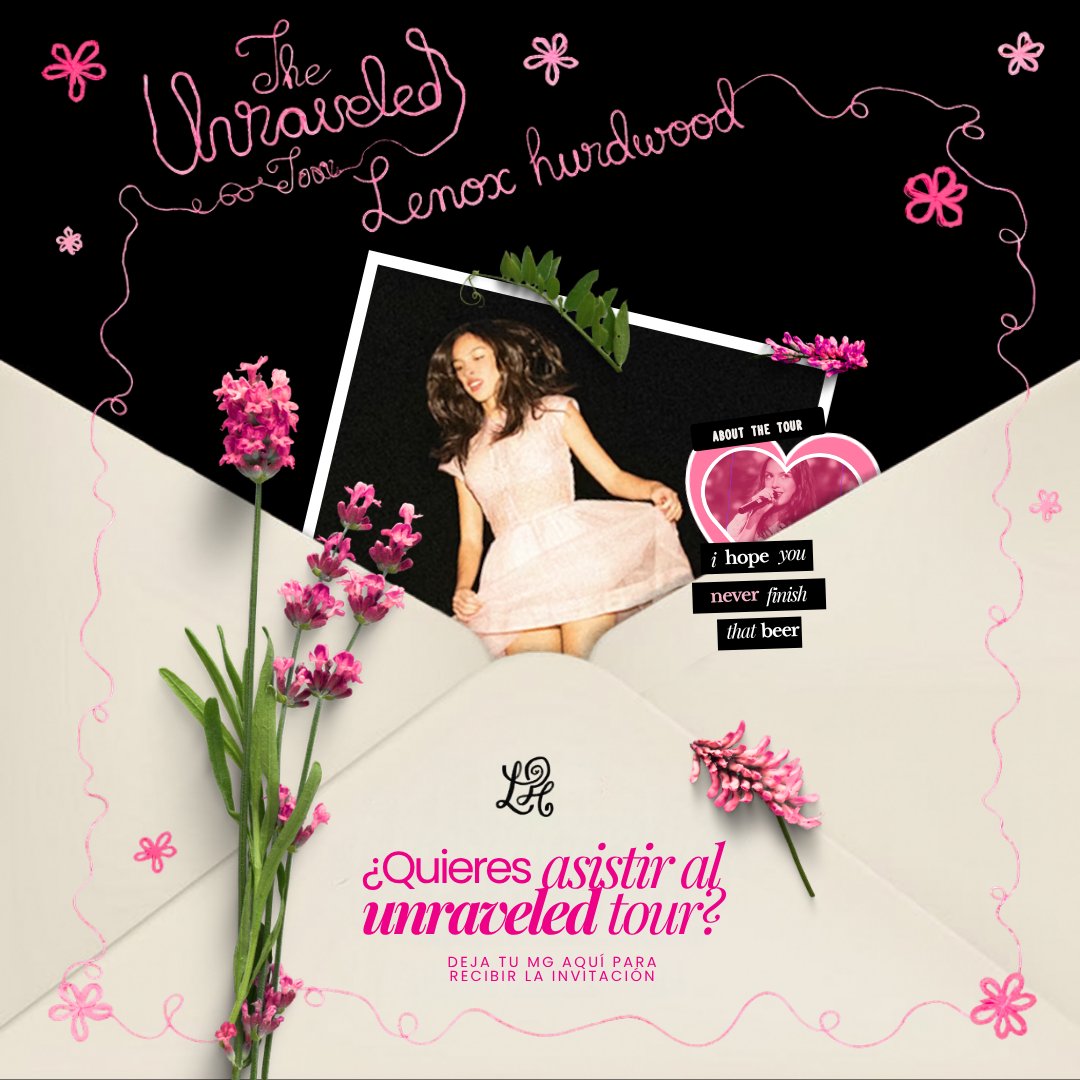 unraveledtourp's tweet photo. © 𝖳𝗁𝖾 𝖳𝗈𝗎𝗋 › #TheUnraveledTouRP 𝖭𝗈𝗍 𝗍𝗁𝖾 𝗈𝖿𝖿𝗂𝖼𝗂𝖺𝗅 𝗍𝗁𝗂𝗇𝗀 —  Estamos a nada de iniciar el 𝘂𝗻𝗿𝗮𝘃𝗲𝗹𝗲𝗱 𝘁𝗼𝘂𝗿 (🌷) así que puedes dejar tu MG aquí o tu comentario para que lleve la invitación a tus DMS. https://t.co/Ecpm4F6wbU