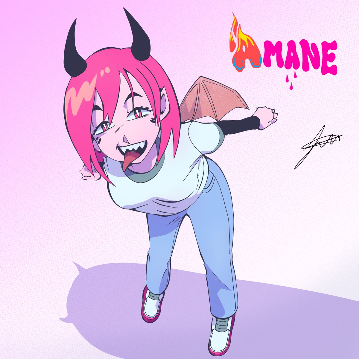 JHAUMORI's tweet photo. FANART DEL PERSONAJE "AMANE" DE MI BUEN AMIGO @mokocchiira 

#draws  #animegirl
#Ilustracion  #ocoriginal  #arte https://t.co/H4sK93h2RZ
