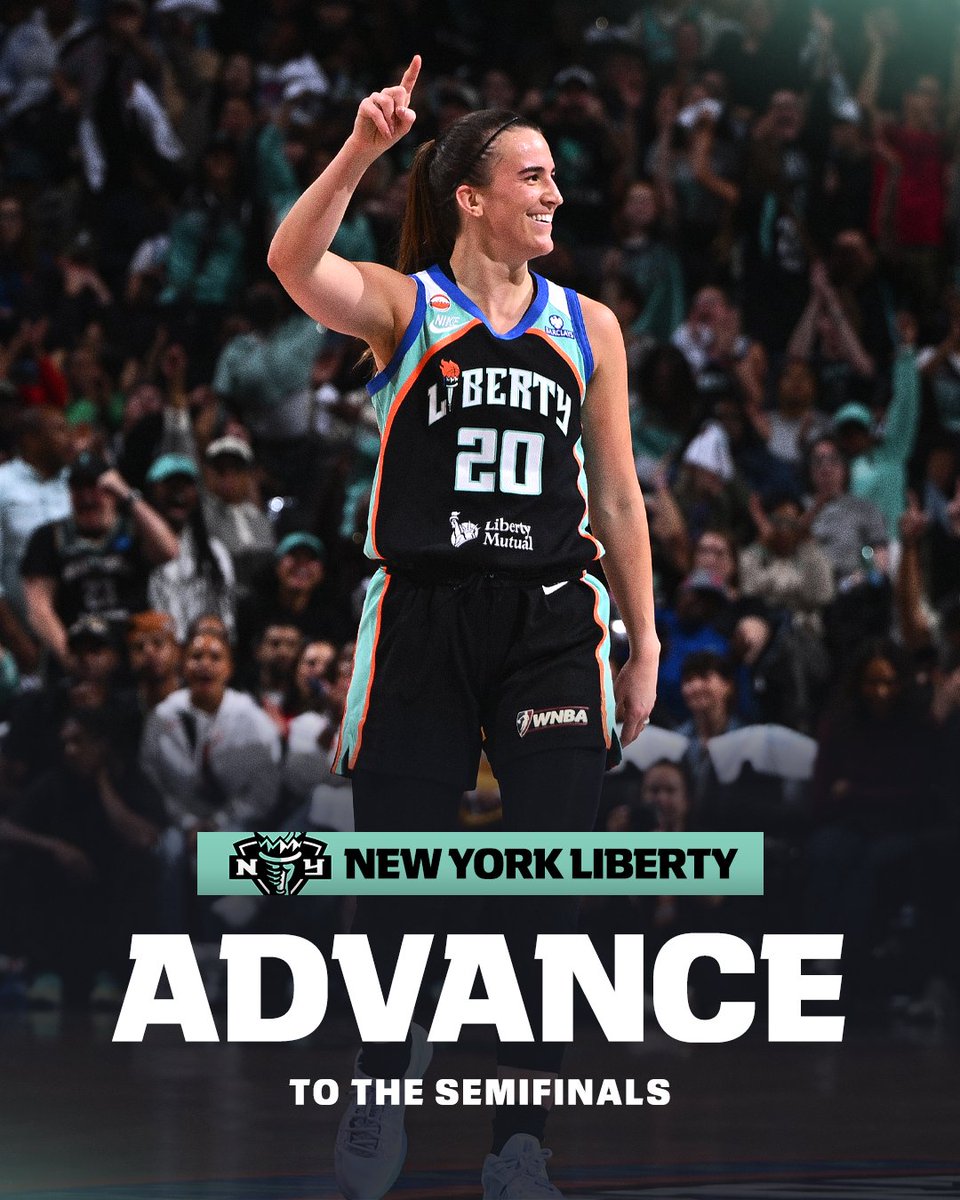 espnW's tweet photo. New York Liberty is on to the next one 👏 https://t.co/lQ4yKLv6IQ