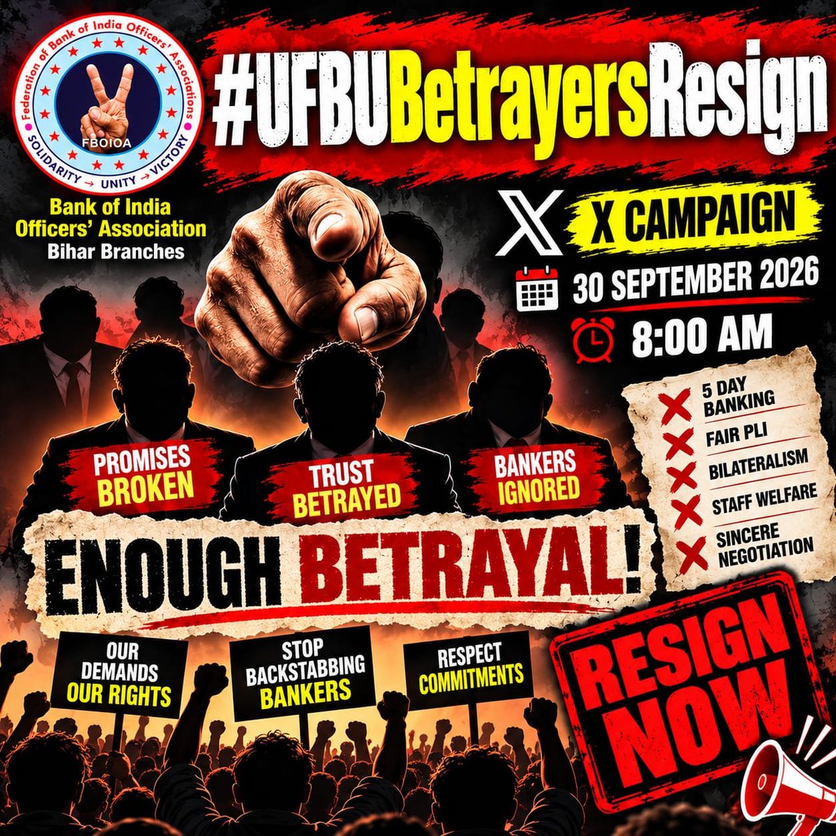 amardeepkumar87's tweet photo. #UFBUBetrayetsResign
#UFBU
#AIBOC https://t.co/IkFwqoHu57