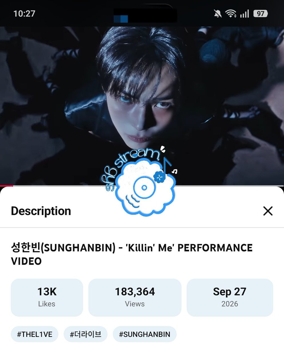 SHBStream's tweet photo. [🎥 260930 Update] #SUNGHANBIN '1st EP [DEAD:ALIVE] 'Killin' Me' PERFORMANCE VIDEO
  
📍Current :  183,364 views
🎯 Next Goal : 200,000 views

Let us keep on streaming, Allinies! 

▶️https://t.co/ZDWXwH9VNb

Playlist
⏭️https://t.co/WVHLlRbn0Q

DROP YOUR STREAMING PROOF with the tags #SungHanbin_KillinMe 🔥

#성한빈재능_KillinMe
#성한빈