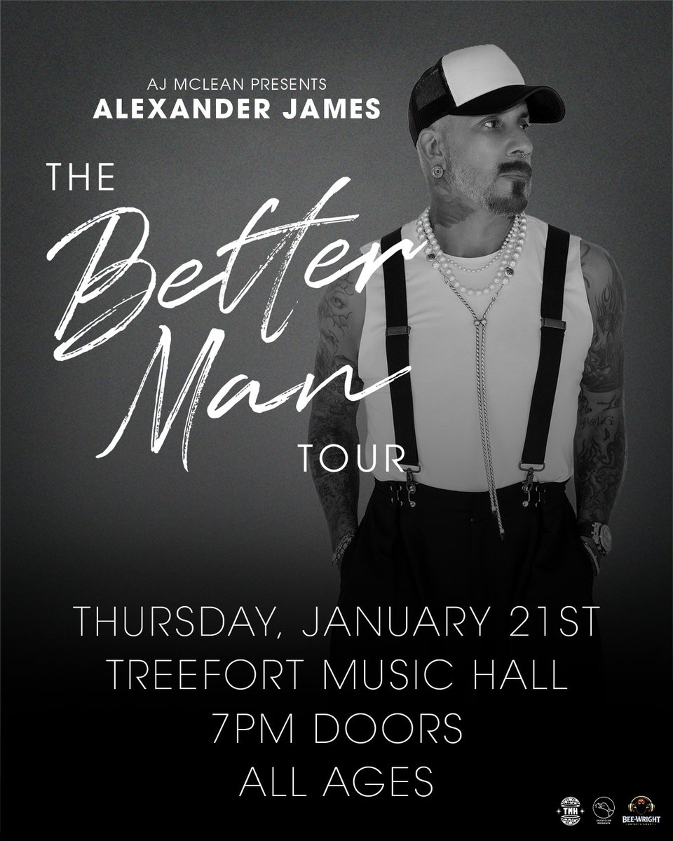 treeforthall's tweet photo. JUST ANNOUNCED 🎙️
@aj_mclean  (founding member the Backstreet Boys) brings The Better Man Tour to the stage at the Hall → 1/21 🎟️ Tickets on sale Friday or snag em early Thursday 10am MT with code Flowers → https://t.co/4Won37BAtI https://t.co/HI08i0QRVu