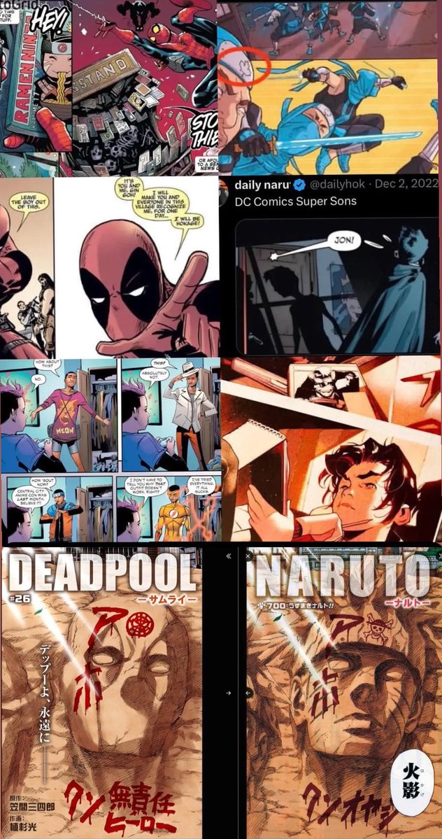kaneda471's tweet photo. Alors je veux pas rentrer dans cette guerre stupide mais Naruto est de loin l’un des personnages de manga les plus référencés dans le monde du comics https://t.co/jvRyIaJKO0