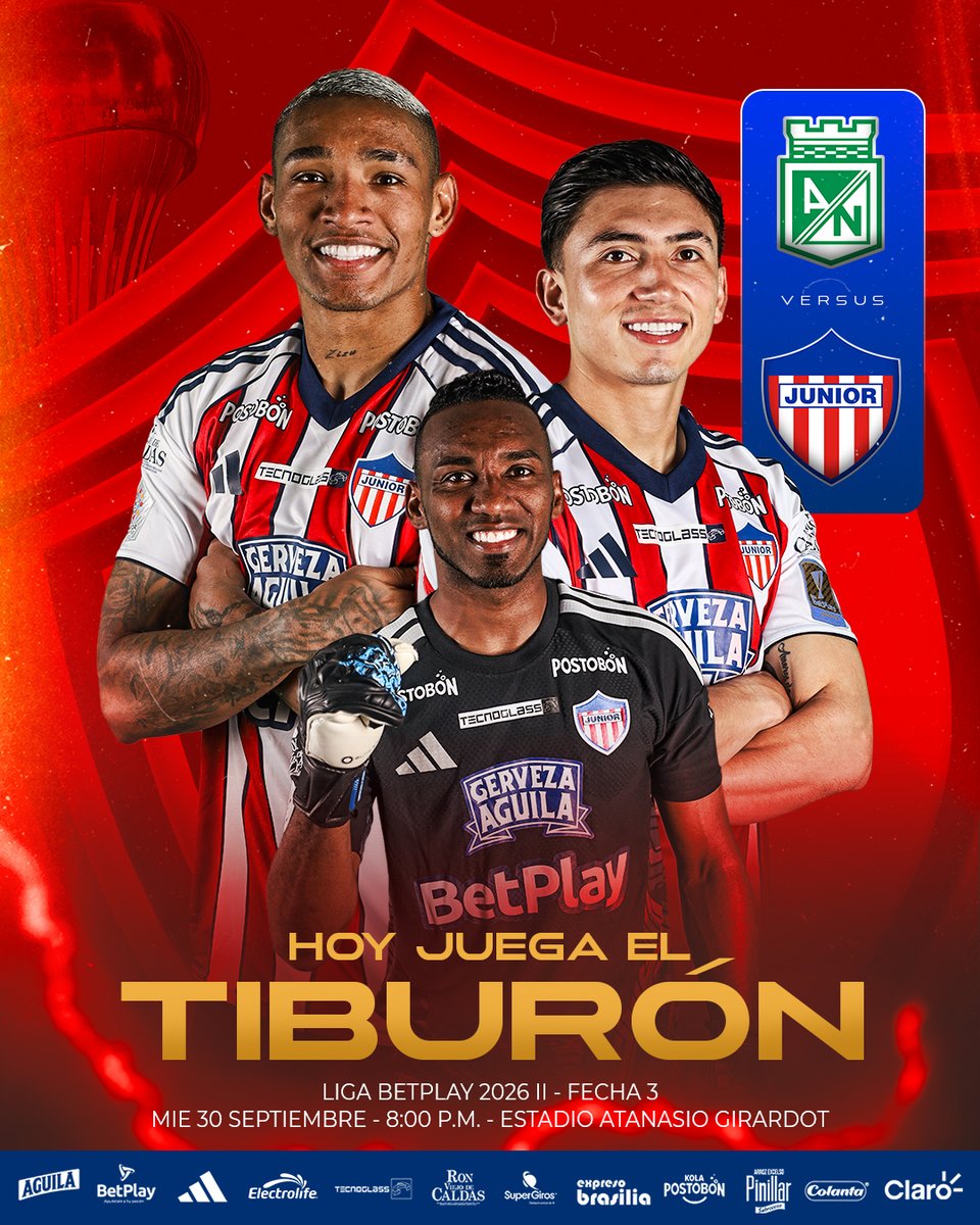 JuniorClubSA's tweet photo. 🔥🦈 ¡HOY JUEGA EL TIBURÓN!
VAMOS JUNIOR ❤️🤍 https://t.co/meHs3UCoj3