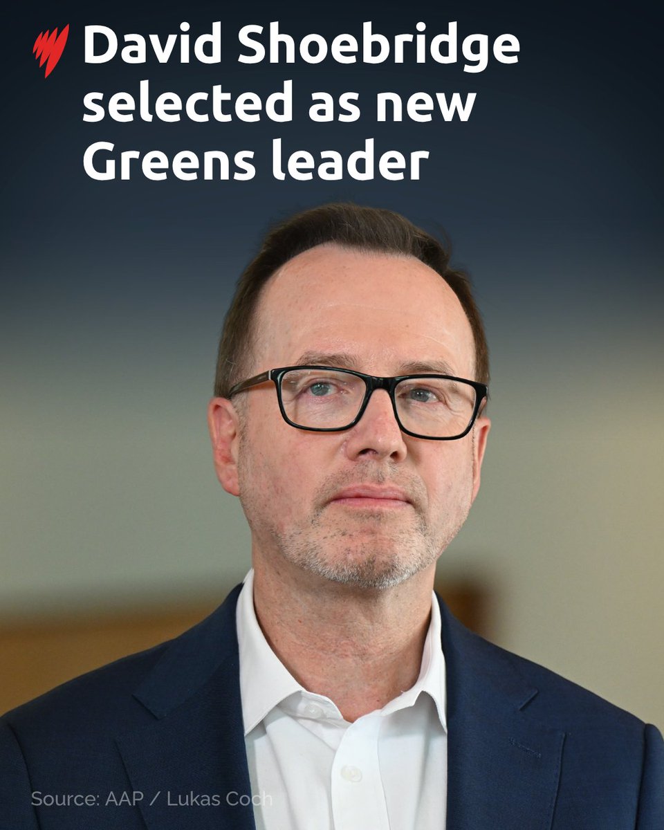 SBSNews's tweet photo. David Shoebridge has been selected as the leader of the Greens following Larissa Waters’ resignation due to health issues. https://t.co/PLFAENcfgF https://t.co/tuI5wu8gt2