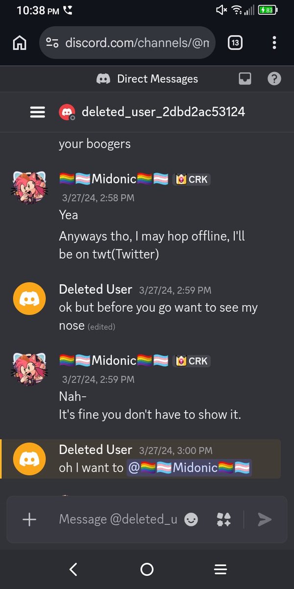 MidonicNSFW's tweet photo. @JaenMonroe @MidTheBean God only knows 
Alao i dug through my DMs and found them 😭 did not know how to respond to such things it was that bad https://t.co/ZXa4iz4Swp