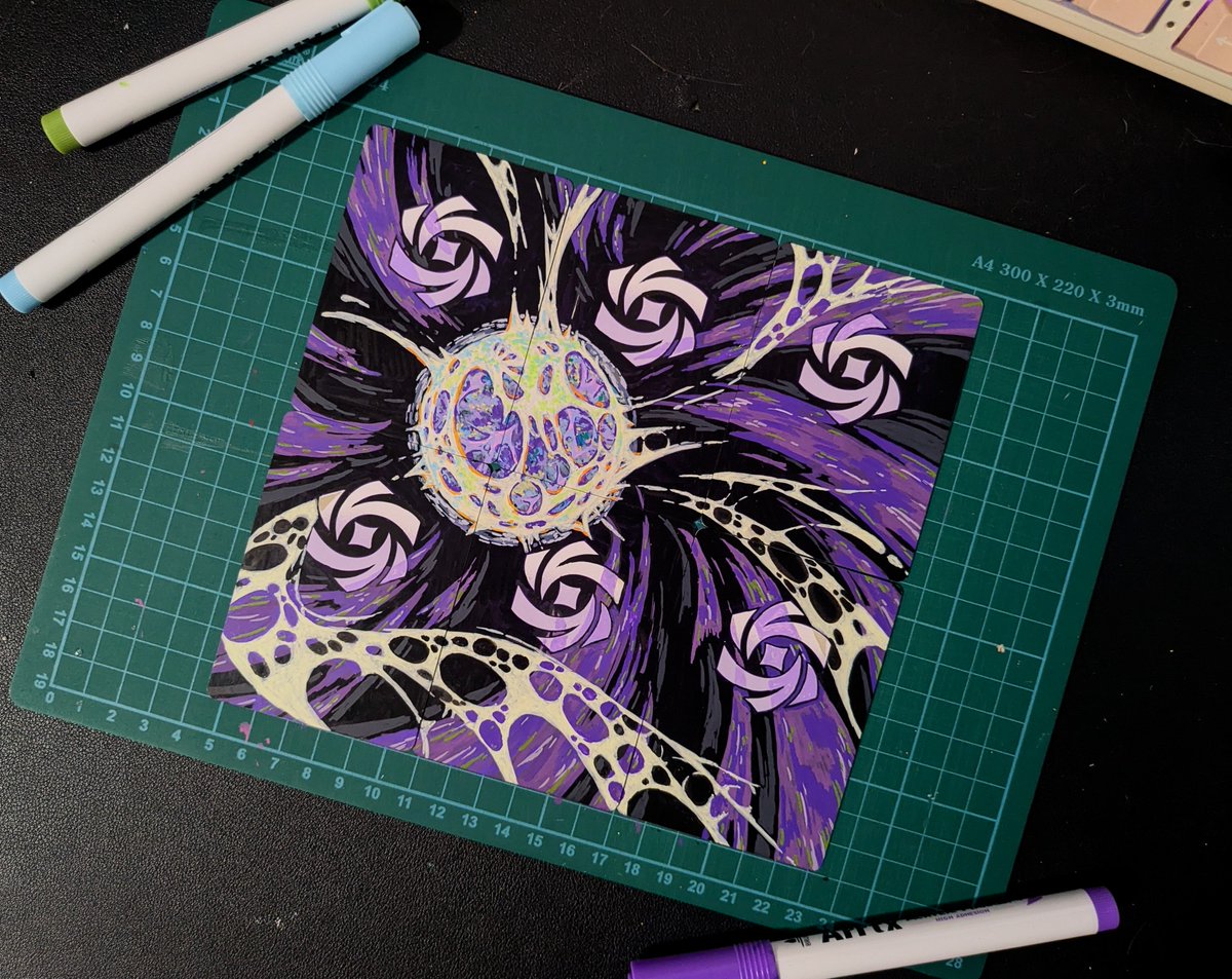 WsomeCardboard's tweet photo. My submission for the #chaosrunechallenge , heavily inspired by the hexcore of #arcane

The final result is far from perfect. And honestly I grew tired at the end and decided to just accept the flaws and accept it as it was 😅

#riftbound https://t.co/BL2r12FCkW