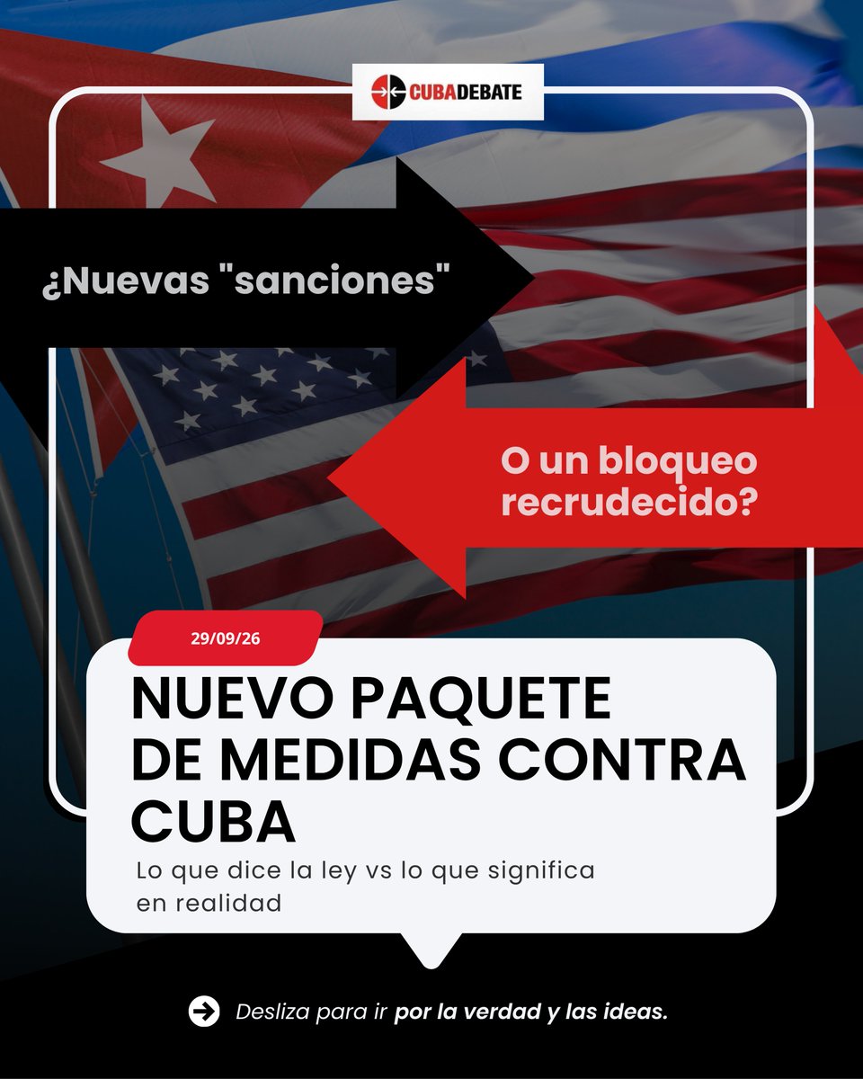 cubadebatecu's tweet photo. 🇺🇸🇨🇺 El lenguaje técnico de #Washington intenta maquillar la realidad, pero el impacto es claro: asfixiar, bloquear y castigar. 
🧵Abrimos hilo para mostrar cómo estas medidas afectan el día a día en #Cuba

(Enlace al final) https://t.co/U3YXfSY2ya