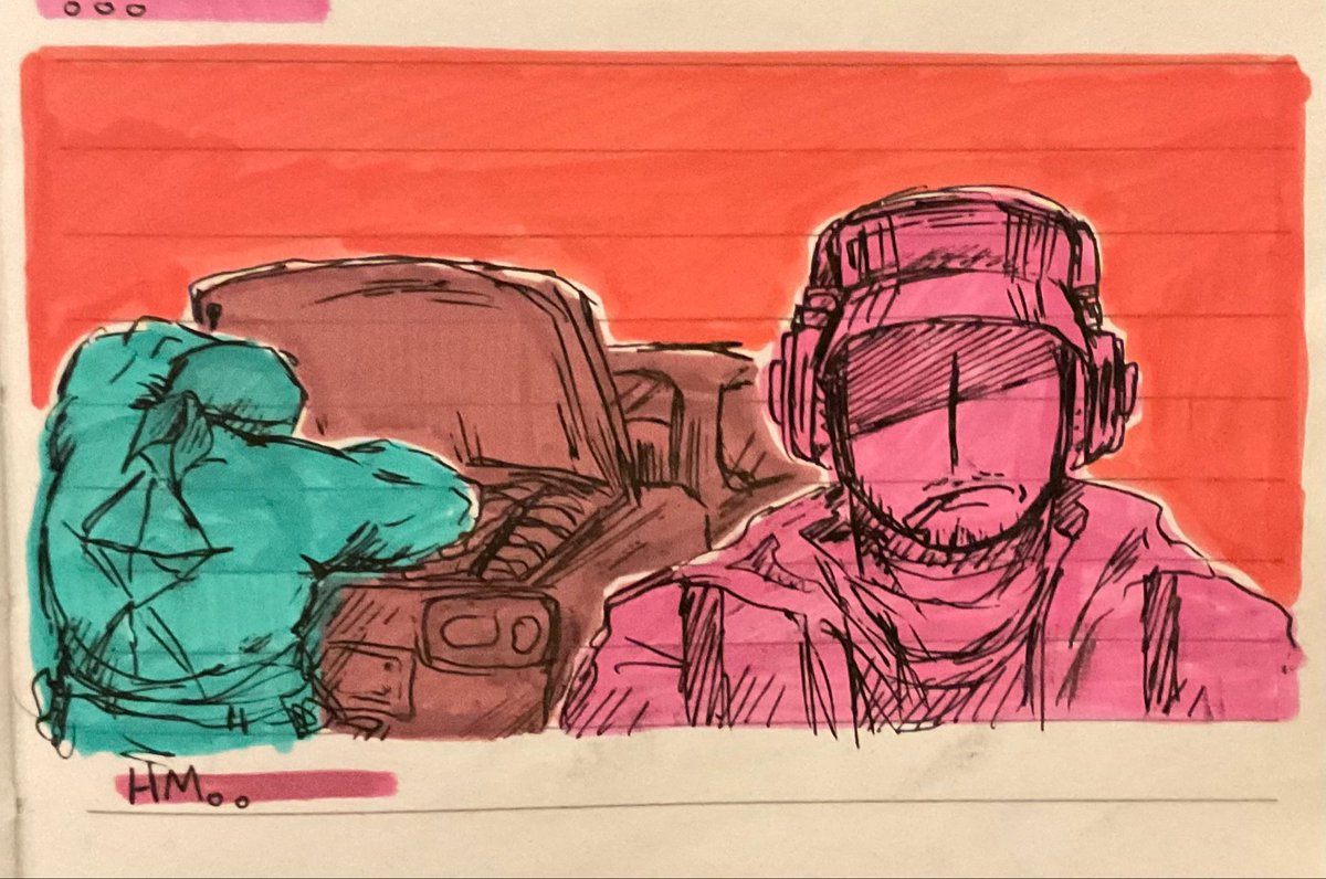 SplooRat's tweet photo. Panel from a thing with that grunt/human oc. 
Poot.  
#madnesscombat https://t.co/ORmCaTfhih