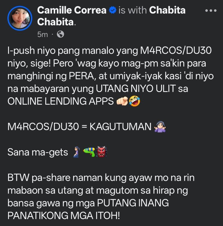 biblilio's tweet photo. Oh, I'm no afraid of family drama... because I AM THE DRAMA!
🖕🏻👁️🫦👁️🌸

Retweet if agree kayo sa'kin PUTANG INA! https://t.co/d8hFrDz8m4