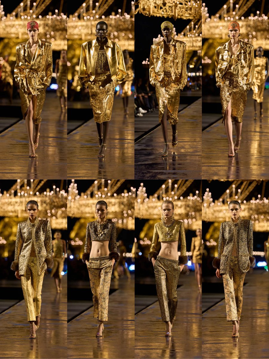 ship_gq's tweet photo. Saint Laurent ss27 by Anthony Vaccarello… the Midas touch ⚜️ https://t.co/JQ0D9SkWgN