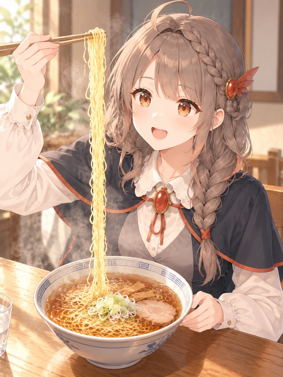 Yuna_AI_Project's tweet photo. 細い縮れ麺と、あっさりしたスープ。
釧路ラーメンは、こういう一杯が食べたかったなと思う味です。
麺を少しだけ持ち上げたつもりが、思ったより長くつながっていました🍜

#霧島夕凪 #AIArt #釧路 https://t.co/iqrJZ3O1zd