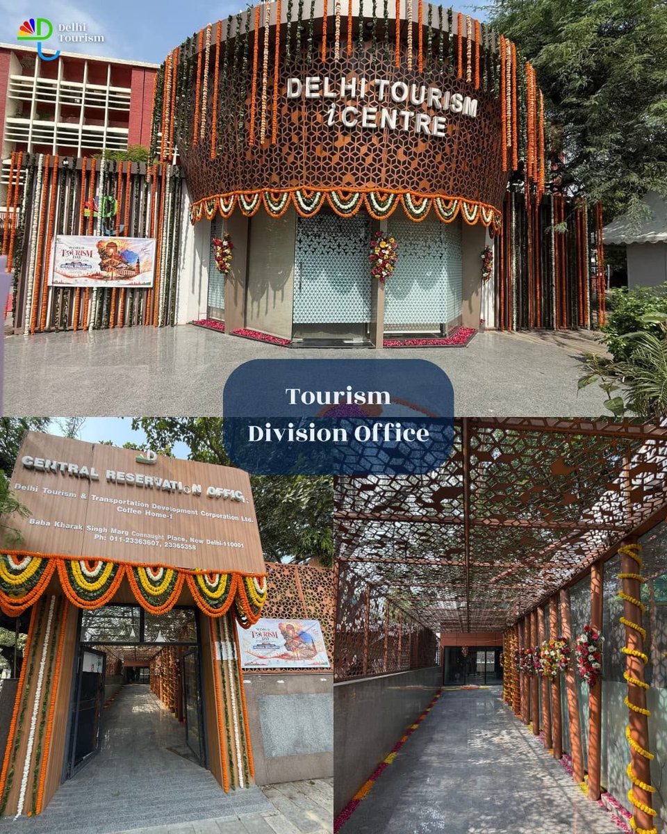 tourism_delhi's tweet photo. DelhiTourism celebrated #WorldTourismDay with a heritage Double Decker tour for Delhi University students,floral decorations,and a warm welcome to tourists with garlands and sweets.The celebrations concluded with a vibrant cultural evening showcasing Delhi’s rich heritage. https://t.co/o7T81GOf4p