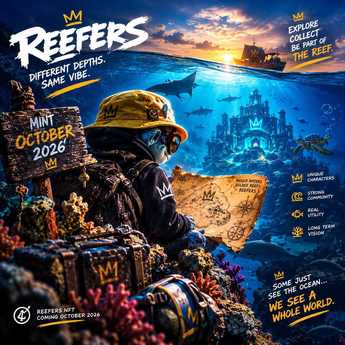KingKaaly's tweet photo. 555 spots. 🐠🌊

And there’s only one way to get yours with @ReefersRH

BE ACTIVE IN THE CHAT.

No shortcuts. No alternative route. Just showing up, engaging, and being part of the Reefers community. 🫧

The reef rewards those who are there. 👀

October is getting closer. 🏝️🔥 https://t.co/jN6WIiRypL