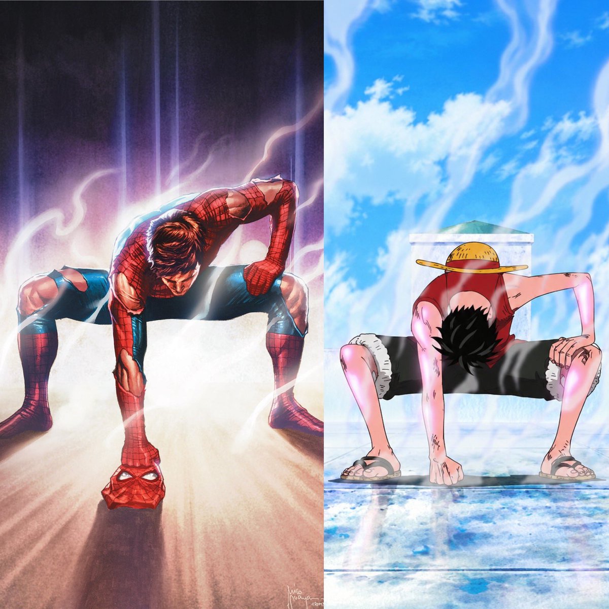 TheTopComics's tweet photo. Una portada variante de Amazing Spider-Man #1000 tiene un homenaje a One Piece. 

Será exclusiva de NYCC 2026 https://t.co/v6bdXbkYGB
