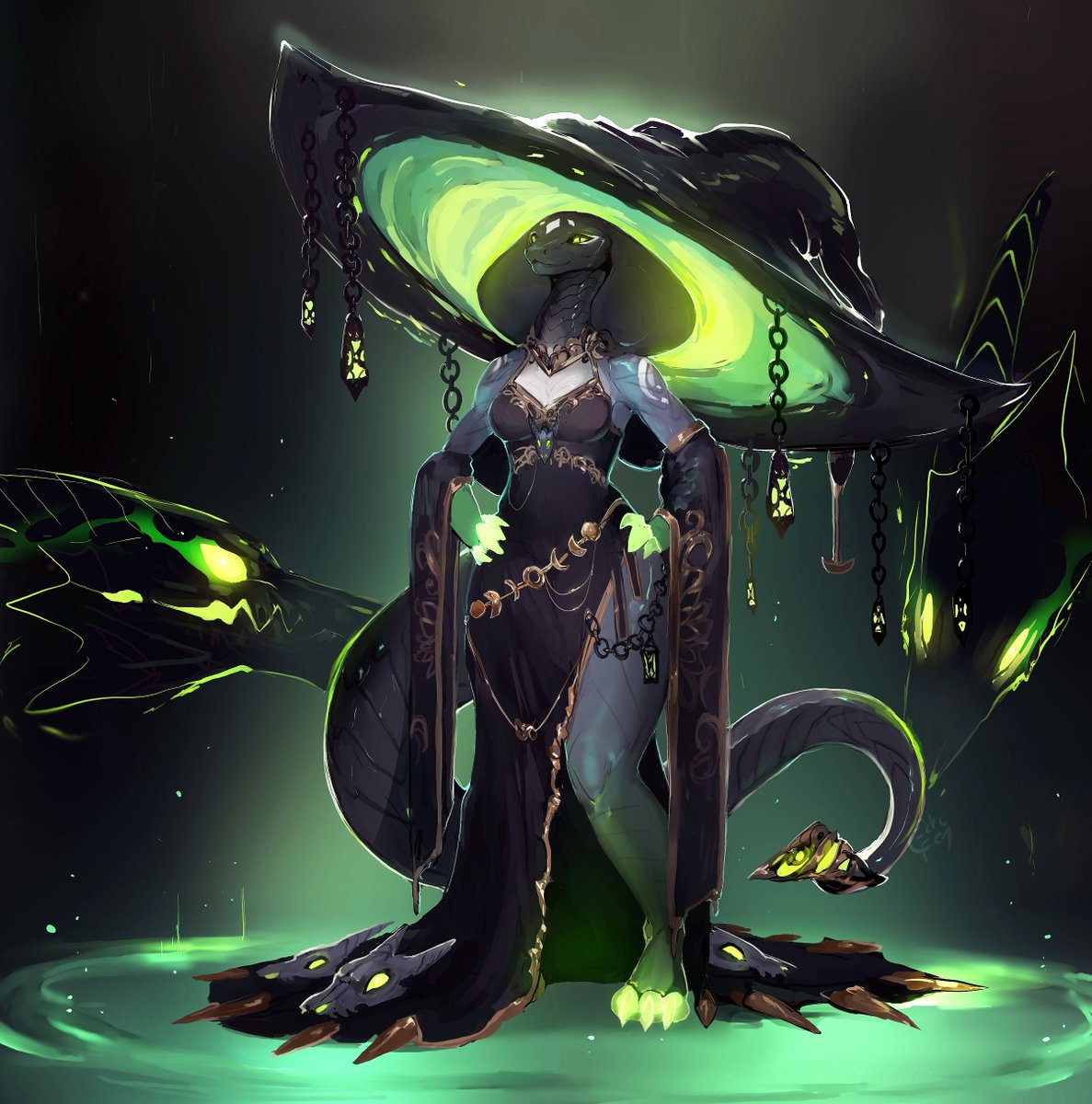 echo_fey's tweet photo. -snektember 28~ witches  will have many big hats soon... tm ~ https://t.co/s1pSPD29WG