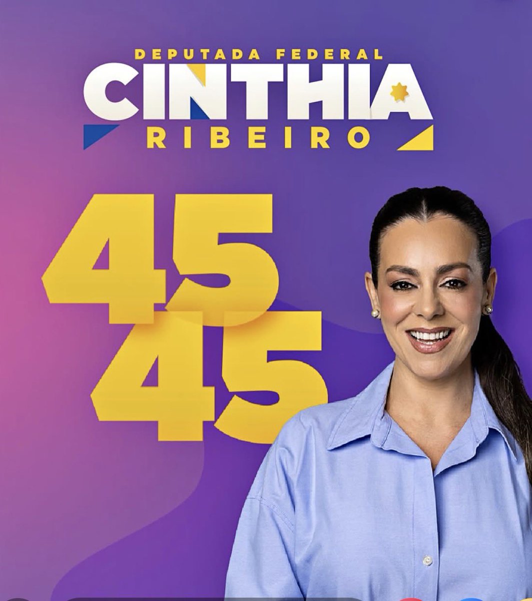 godinho_heloisa's tweet photo. Minha Deputada Federal @CinthiaCRibeiro 🩷4545✅
#Amamistaon https://t.co/qu50TJmhoL