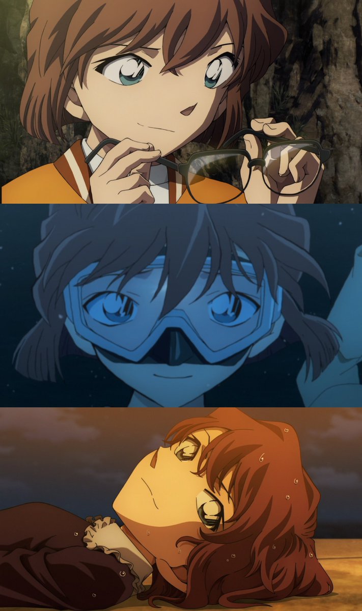 Emaaiss's tweet photo. they are allowed to wear them, but they're most often depicted wearing a straw hat and glasses, which is why I included those in the things they have in common 😌Ofc, in terms of personality, they’re totally different! Nami is trully like the sun and Haibara is the moon, but— https://t.co/izrZvv5dpX