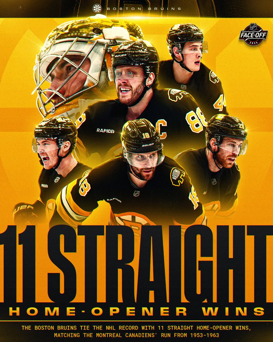 Nobody does opening night quite like the @​NHLBruins! 😮‍💨 #NHLFaceOff 
 [📷](https://pbs.twimg.com/media/HTbqotPawAAbovG.jpg) https://pbs.twimg.com/media/HTbq
