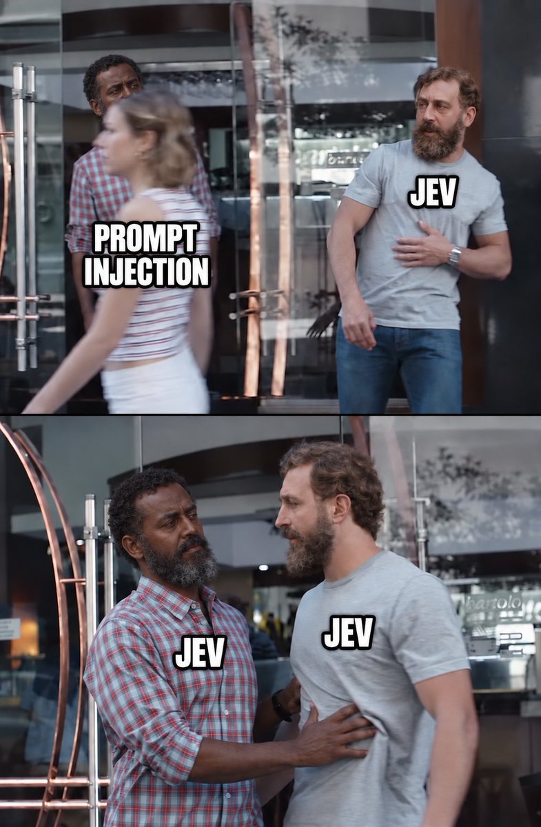 dotpem's tweet photo. is your jev getting prompt injected? try adding more jev

#jev https://t.co/wF5dYVJOyP