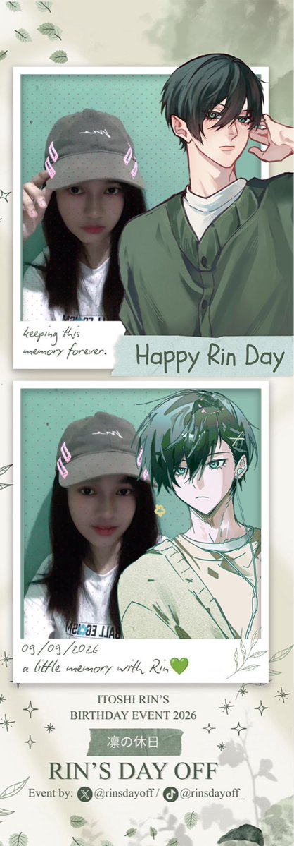 evestar_'s tweet photo. ikutan dehh.. selfie with husbu kesayanganku Itoshi Rin🫶

*editanku berantakan🥲
@rinsdayoff #RinsDayOff2026 https://t.co/MXwNy2ICwh