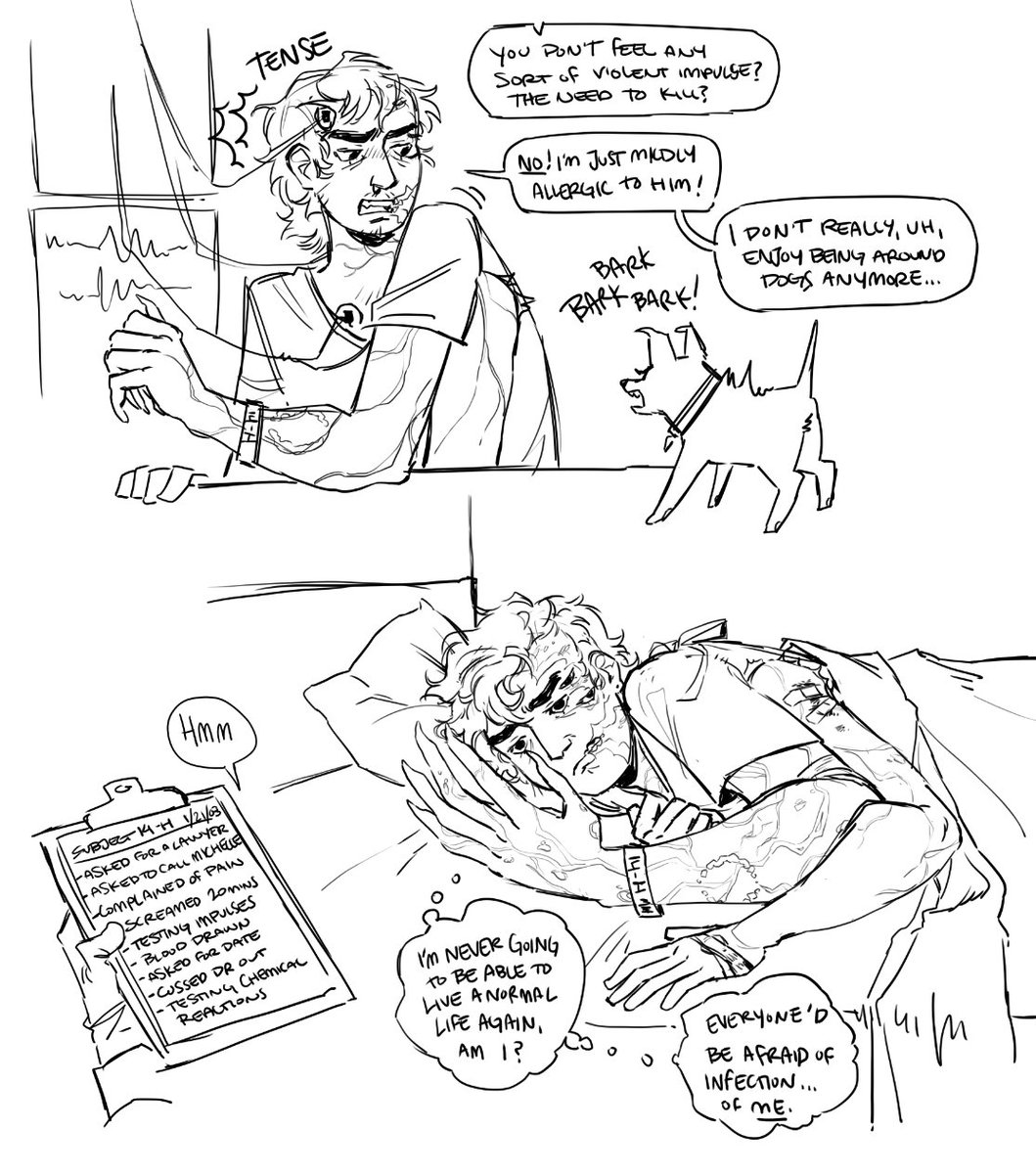 lavendoves's tweet photo. RESIDENT EVIL SPOILERS
uhhh au again numbah 3
testing testing https://t.co/SqUliOVyku