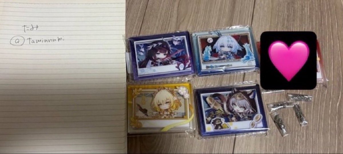 taminnnmi's tweet photo. 【交換・譲渡】スタレ　一番くじ　

【譲】
G賞
アグライア サフェル セイレンス ケリュドラ

【求】
丹恒　H賞
アナイクス　D賞、F賞、G賞、H賞
ファイノン　D賞、H賞
ヒアンシー　D賞、G賞
丹恒異種グッズ
買取(400〜600)＋送料

H賞の丹恒優先で探しています。
埼玉、東京手渡し、もしくは郵送 https://t.co/8K6E81yr7I