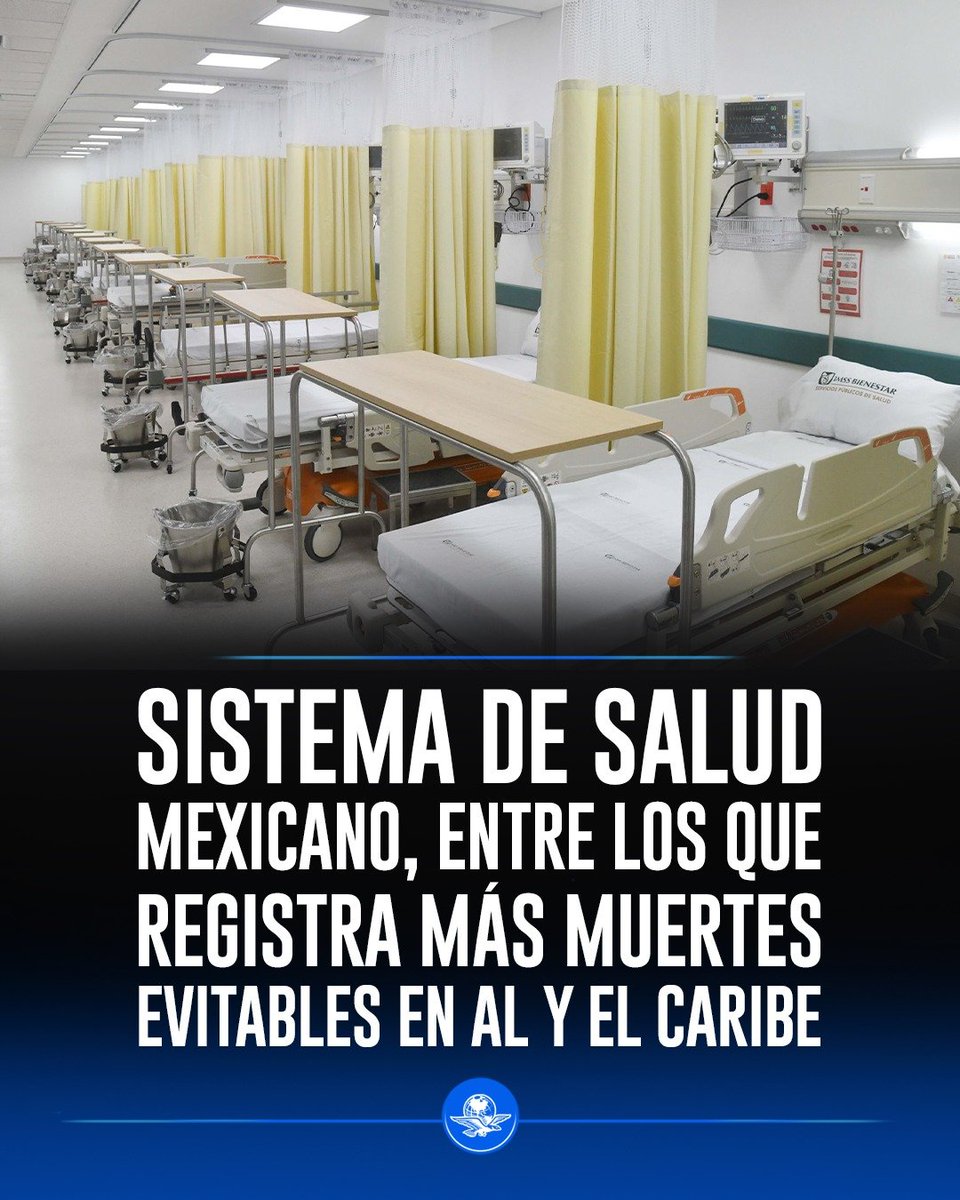 El_Universal_Mx's tweet photo. 🏥 La OCDE y el Banco Mundial indican que el país superó a Brasil, Argentina y Colombia en mortalidad por causas evitables.

https://t.co/fHG5qLZCSj https://t.co/hahYcG7Hlt