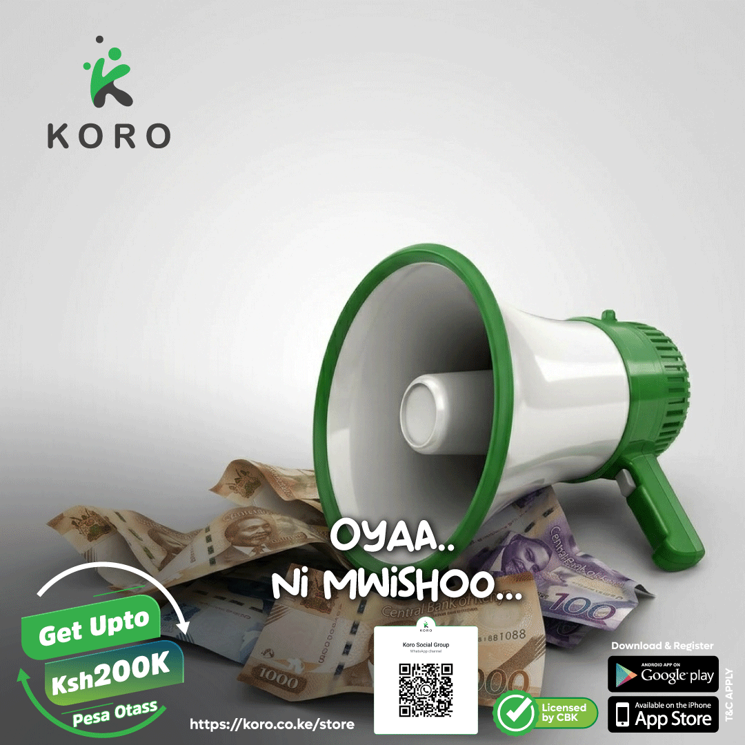 KoroLoanApp's tweet photo. Kiulizo tu! Kama si Koro, basi ni? If not sure, basi download app leo and find out.
#koro tuko #alwaysready https://t.co/xuRC5SasGT