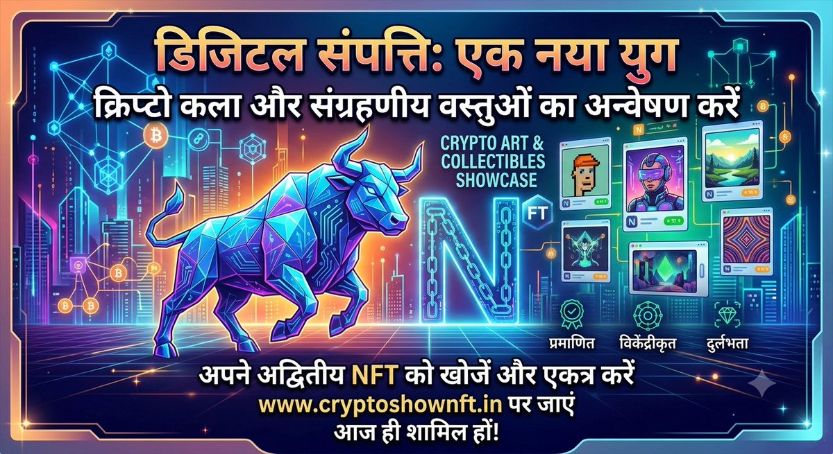 Nftlqoy's tweet photo. डिजिटल आर्ट के नए युग में आपका स्वागत है!
कला, तकनीक और एक्सक्लूसिविटी का अनूठा संगम। अपनी डिजिटल एसेट कलेक्शन को एक नया आयाम दें और इस अनोखे NFT का हिस्सा बनें। 💎✨ https://t.co/3a2UyhbkuF