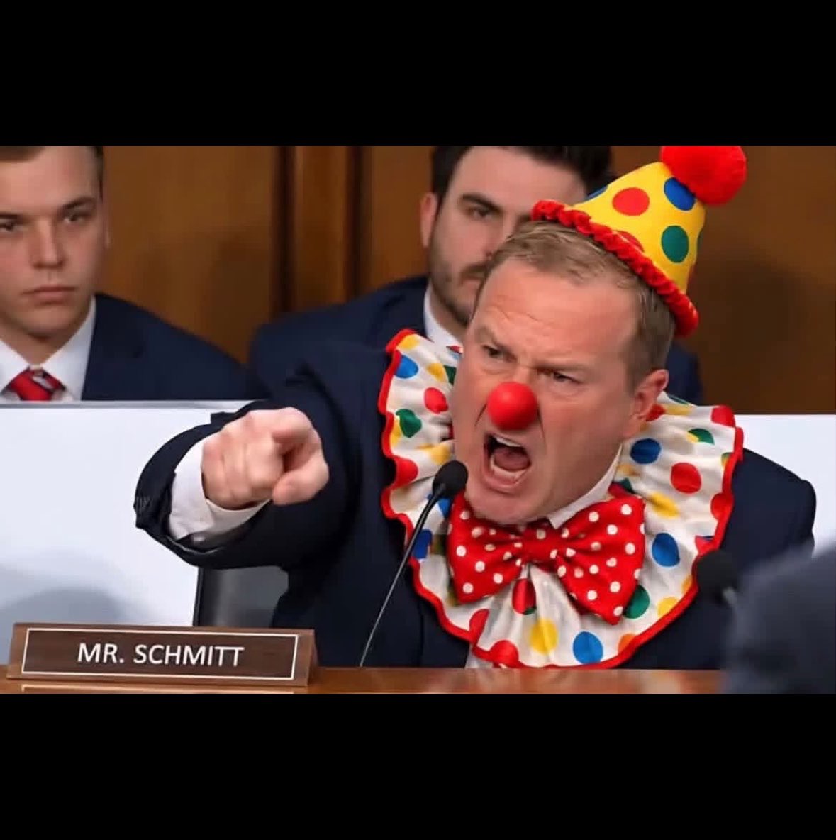 SarahLarchmont's tweet photo. Thank you, Senator, for your classless behavior in committee today. I’d heard some about you already, but your performance today cemented your status as a blithering idiot. @Eric_Schmitt https://t.co/pTgBQcnTC7