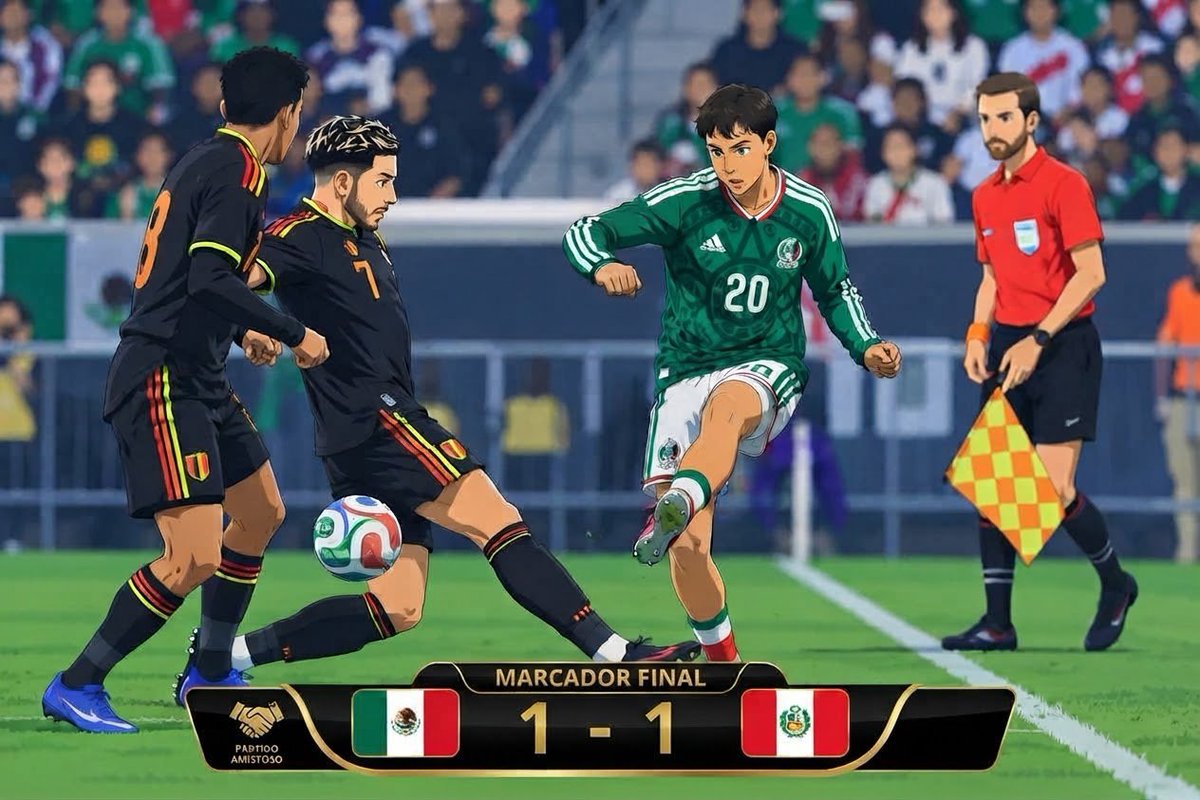 LigamxvsMls's tweet photo. Partido Amistoso
Marcador Final
🇲🇽 México 1-1 Perú 🇵🇪
26' Jairo Velez ⚽ (🇵🇪)
49' Victor Guzmán ⚽ (🇲🇽)
#MexvsPer 🇲🇽🆚🇵🇪 https://t.co/0KWY5HYkeR