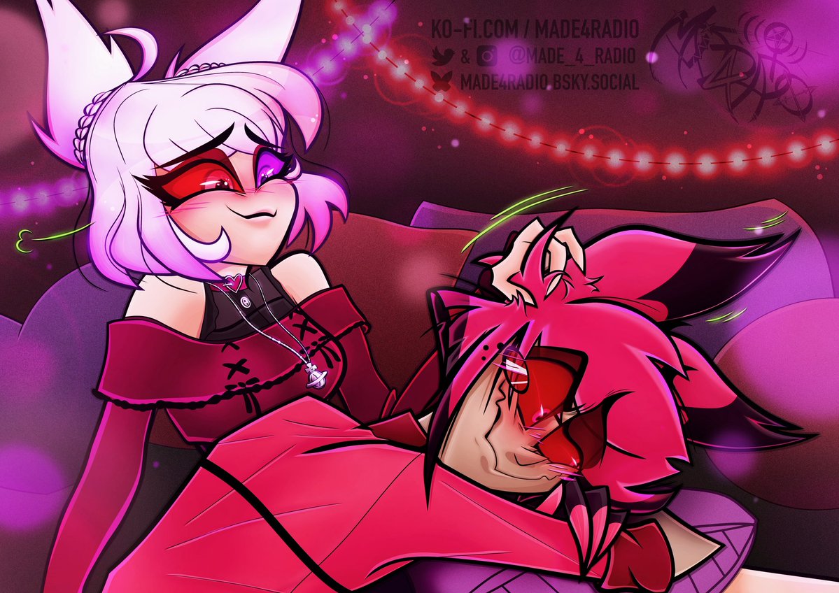 made_4_radio's tweet photo. [YCH Comm iꜱꜱiоn - Full Render]

Some soft and sweet cuddles with Alastor for @Eldritch_Doe! 😆💓

#hazbin #hazbinart https://t.co/tHI0RCyAvZ