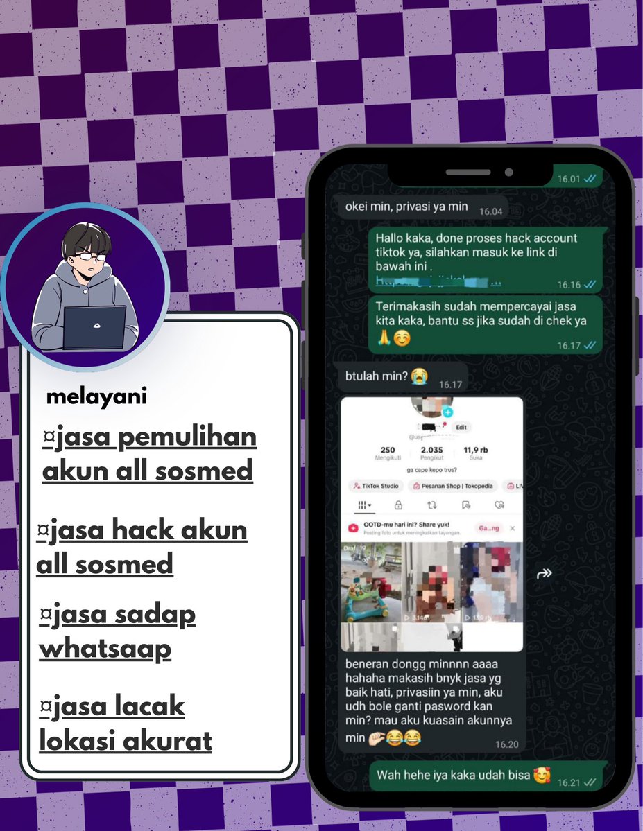 caandyui's tweet photo. All JASA RECOVERY AKUNN😻

📩JASA HAPUS AKUN 
📩JASA PEMULIHAN DAN BALIKIN AKUN LUPA PASWORD/KE HACK
📩JASA LACAK LOKASI
📩JASA SADAP WA
📩JASA LACAK HP HILANG BY NO HP/IMEI
📩JASA HACK/PEMULIHAN AKUN (EMAIL,IG,WA,TWITER/X, FB,TIKTOK)
 
☎️cek wa di bio fast respon☎️ https://t.co/UII2vGVWYR
