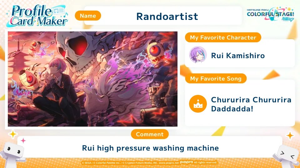 iwantcaloheki's tweet photo. check out the #COLORFULSTAGE profile card i made for the World Link Campaign🌎
let’s bring together COLORFUL STAGE! fans from around the world!!!
https://t.co/SH7RLB3913…
#SEKAIanniversary
(I Rlly rlly love Rui) https://t.co/fgLpChj8jR