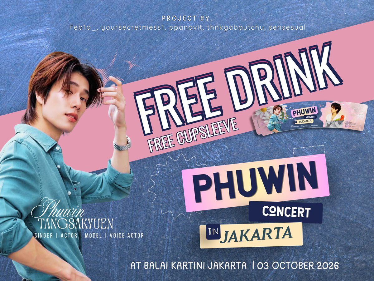 yoursecretmess1's tweet photo. YUK DITRAKTIR PHUWIN BARENG KOPI JAGO 🐼☕️ #phuwintang 

Fanproject by: @Feb1a_ @yoursecretmess1 @ppanavit @thnkngboutchu @sensesual

Grab your FREE DRINK & CUPSLEEVE at #2026Phuwin1stFanconInIndonesia

📆 3 OCT 2026
📍 Balai Kartini
⏰ 11:30 AM – until the last sip

See you there, Winnies & Narawins! 🤍 

More information below!