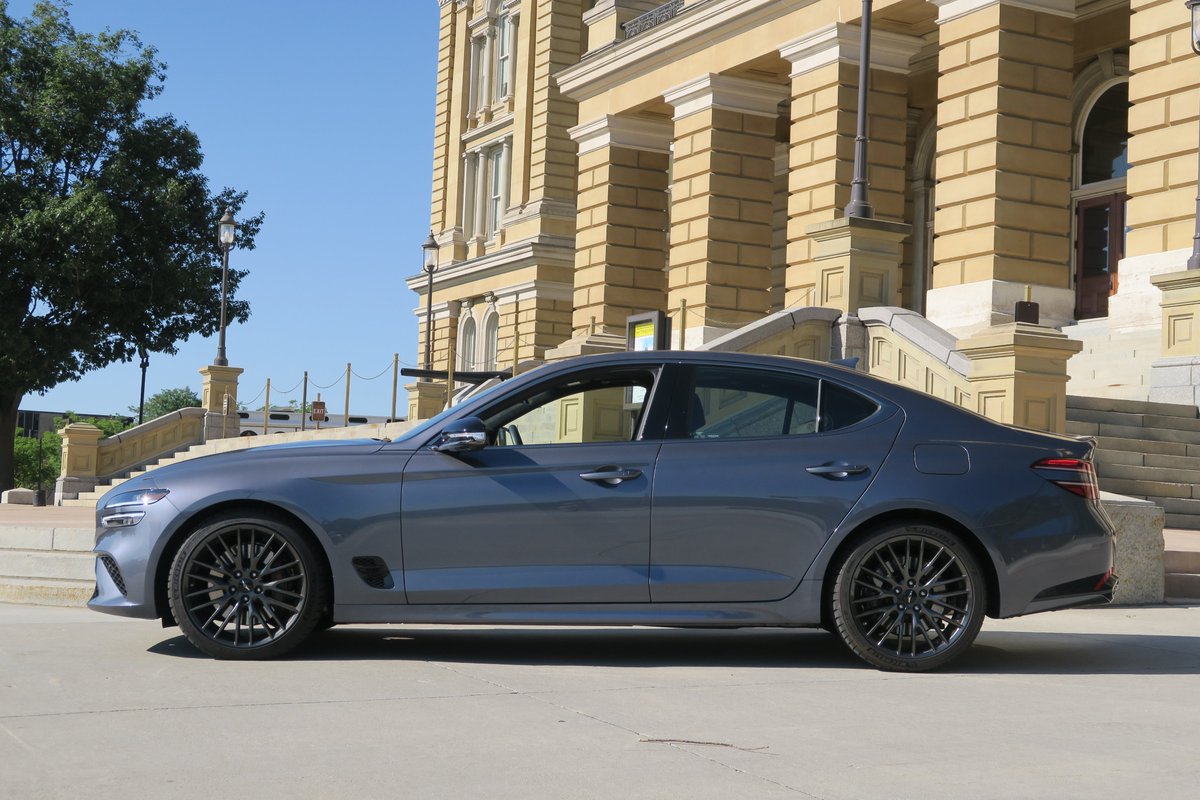 TechMobilityPod's tweet photo. Genesis G70: Lust Meets Logistics.

An upscale cabin tempts. Rear-seat space raises questions. My 2026 Genesis G70 Prestige Graphite review on TechMobility Topics asks: Does this luxury sport sedan fit your life?  Click on the link to learn more. 
https://t.co/PjNOCWazas
#GenesisG70 #CarReview #GenesisMotorAmerica #TechMobilityPod #Luxury #cars