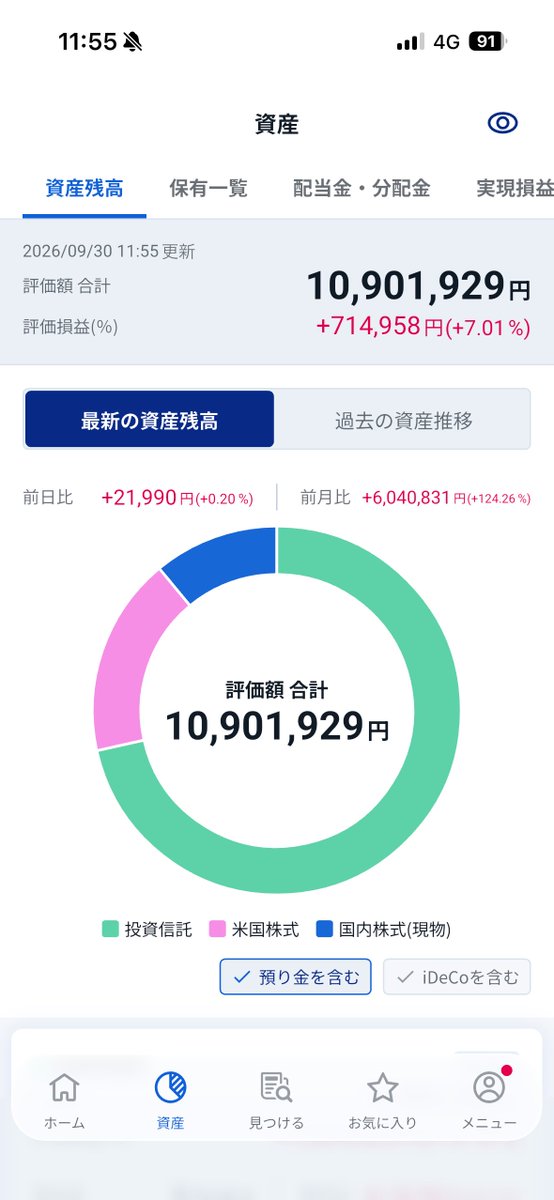 jtvmtpmtpt's tweet photo. 今日の資産
なんか減ってるんやけど
1000万運用しても証券口座はただの数字
財布は豊かになりません。 https://t.co/fTLuOgDvAv