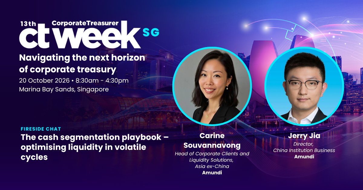 CT_CFOs's tweet photo. How do you protect capital in volatile cycles while still capturing yield?
Join @Amundi_ENG at #CTWeekSingapore on 20 Oct as they unpack smart cash segmentation playbooks to optimise liquidity & risk.
Secure your seat now: https://t.co/r8OEa9u4YE
#CorporateTreasurer #CTWeek #CFOs https://t.co/TqZhWdJpNL