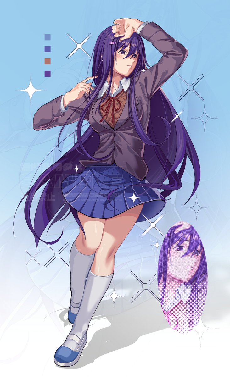 XI_956's tweet photo. my baby girl yuri🌹 #ddlc https://t.co/eVyTMZNTZ4