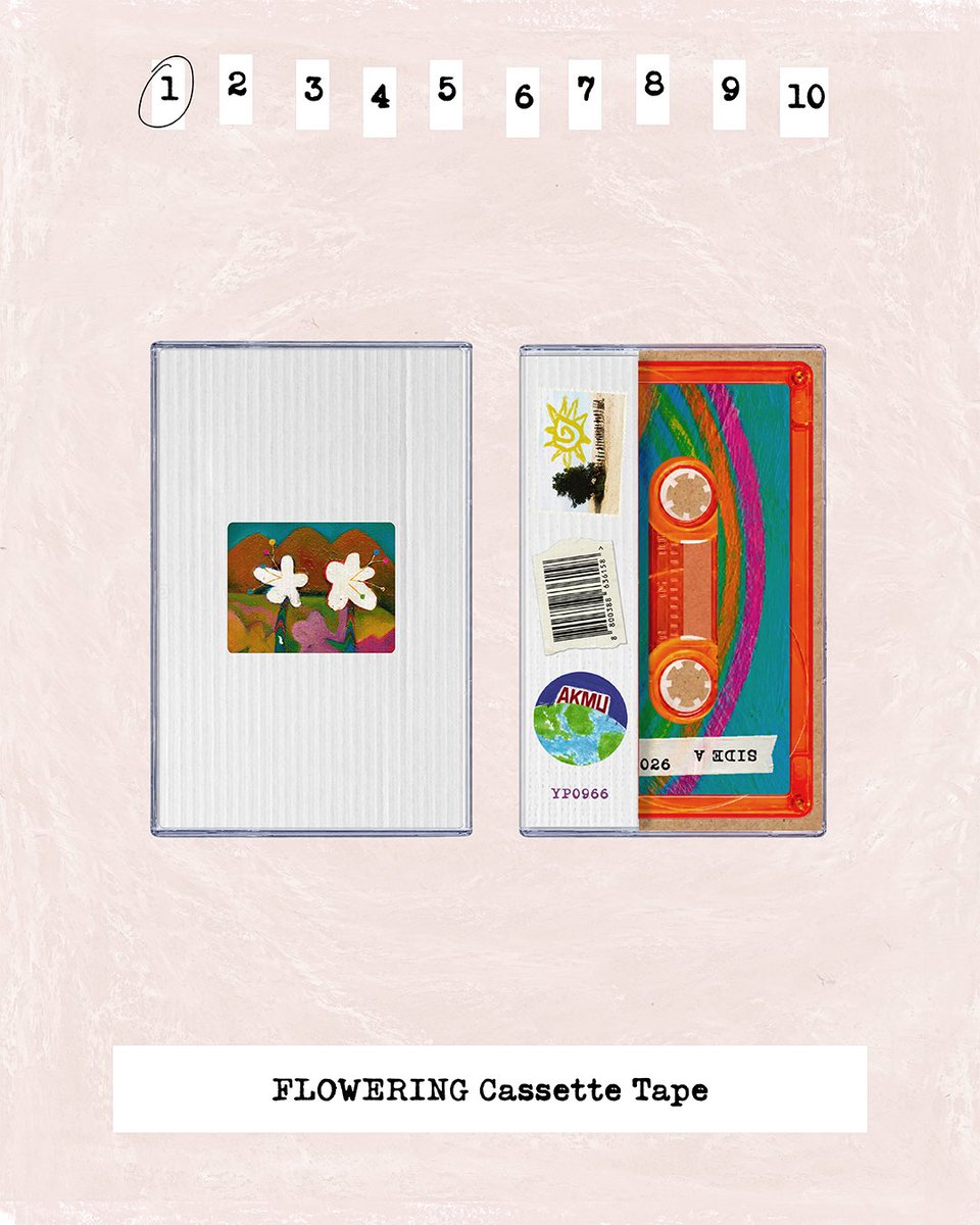 official_akmu's tweet photo. 2026 AKMU CONCERT [소문의 낙원 (Paradise of Rumors)] Official MD

콘서트 현장에서 만나보세요.

- FLOWERING Cassette tape
- Paradise of Rumors Crop T-Shirts
- Paradise of Rumors Light Wind Jacket
- FLOWERING Tumbler
- Sunshine bless you Mug
- AKMU Sticker (CHANHYUK Ver. / SUHYUN Ver.)
- Bugs Socks
- AKMU LOVE Slogan
- Linda's Boots Keyring
- FLOWERING Box Tape

*해당 상품은 현장 MD부스 키오스크에서 결제 후 수령 가능합니다.
*4집 [개화] 공식 MD도 현장에서 일부 판매 예정입니다.
*FLOWERING Cassette tape는 10/9(금) 오후 2시부터 YES24, 알라딘, ktown4u에서도 구매 가능합니다.
*모든 상품은 한정 수량으로 조기 품절될 수 있습니다.