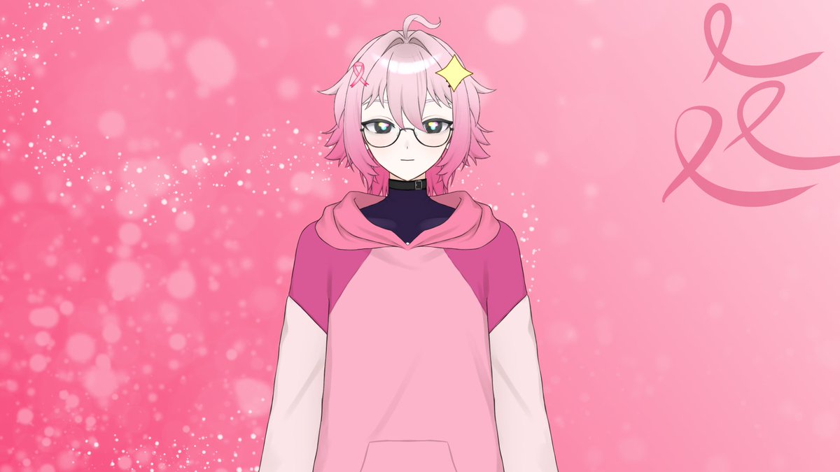 Shiny_Specs's tweet photo. In honor of #BreastCancerAwarenessMonth coming up i will be changing my models hoodie to pink for the entirety of October! I even made an additional Hairpin for this occasion. #Vtuber #awareness https://t.co/e3hbuagaX5