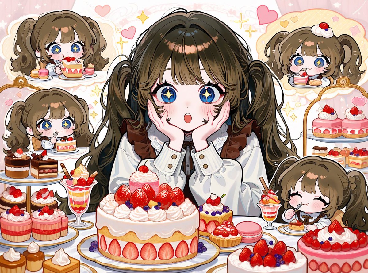 nanacl0's tweet photo. お借りしました🙇🍰🙇

いっぱい食べる子………ﾀﾞｲｽｷ…………💌
3枚目はちびちゃんがケーキになりかけてて🧁𝓼𝓸 𝓬𝓾𝓽𝓮... https://t.co/DLhRlQoV9q