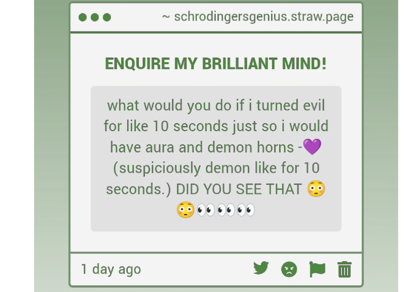 wdgenius17's tweet photo. * He seemed to startle.

Oh my! I suppose I shouldn't be too surprised, considering I have had one devil before, however it is still quite interesting to see you all change forms so often.

It makes me very, very curious indeed... https://t.co/YYpY5Jb1qK