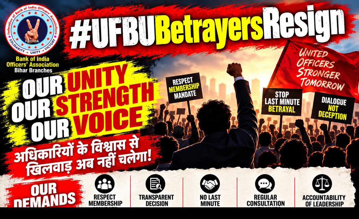 shanky_connects's tweet photo. We were asked to prepare for a 3-day strike. We prepared. We stood together. Then the strike was deferred. The only thing missing from the process? Asking the people who were supposed to strike. #UFBUBetrayersResign

@AbhishekDukeBoi 
@rajput2190 https://t.co/WbZ8SUK2RW