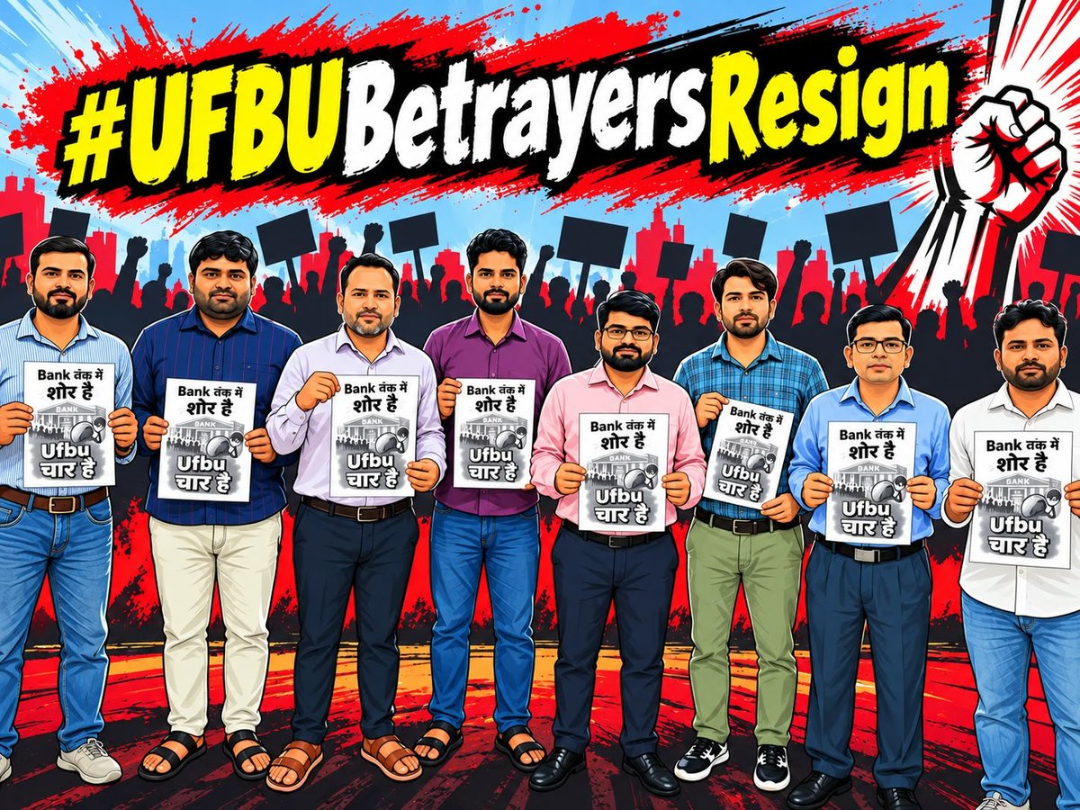 DheerajKumBoi's tweet photo. When leaders call for action, members respond. When leaders change course, members deserve to know why. #UFBUBetrayersResign #5DaysBanking @ChVenkatachalam @UFBUIndia @UFBUPUNE @AIBEAofficial @rupamsmail
#UFBUBetrayersResign https://t.co/qAUq8uYXui