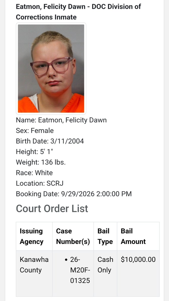 MrAndyNgo's tweet photo. The booking photos of TikTok influencers Dakota Harper and Felicity Eatmon, charged with conspiracy to commit arson and first-degree arson: https://t.co/T5XN7F9xyZ