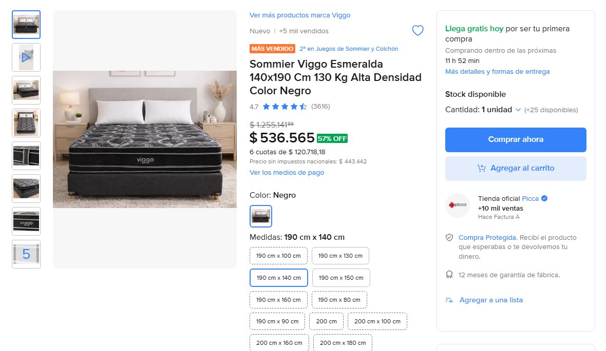 LaDatadelPrecio's tweet photo. 🛏️ 57% OFF en un sommier Viggo de 2 plazas

Sommier Viggo Esmeralda de 140x190 cm, alta densidad y soporte de hasta 130 kg.
💰 Bajó de $1.255.141 a $536.565
🔥 57% OFF
🏆 #2 más vendido en juegos de sommier y colchón
⭐ 4.7/5 con +3.600 opiniones
🏪 +5 mil vendidos
💳 6 cuotas de $120.718
Si estabas pensando en cambiar la cama, este descuento es de los que vale la pena mirar.
👉 https://t.co/onBwM0GndH